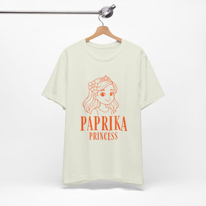 Paprika Princess Unisex Tee - Cute Graphic T-Shirt for Girls, Fun Casual Wear, Birthday Gift, Princess Theme, Gift for Kids