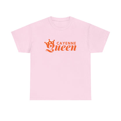 Cayenne Queen Unisex Heavy Cotton Tee, Casual Wear, Gift for Her, Birthday Shirt, Fun Quote Tee, Soft Cotton Top