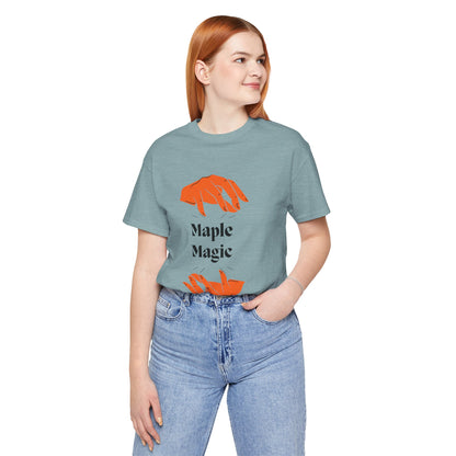 Maple Magic Unisex Tee - Cozy Casual Wear, Nature Lover Gift, Autumn Fashion, Eco-Friendly Style, Seasonal Celebration Top