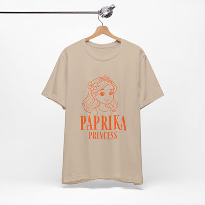 Paprika Princess Unisex Tee - Cute Graphic T-Shirt for Girls, Fun Casual Wear, Birthday Gift, Princess Theme, Gift for Kids