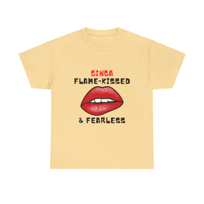 Flame-Kissed & Fearless Tee | Unisex Cotton Graphic Shirt, Casual Wear, Gift for Her, Statement T-Shirt, Summer Fashion