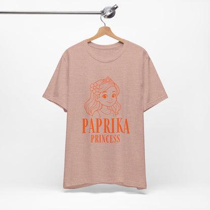 Paprika Princess Unisex Tee - Cute Graphic T-Shirt for Girls, Fun Casual Wear, Birthday Gift, Princess Theme, Gift for Kids