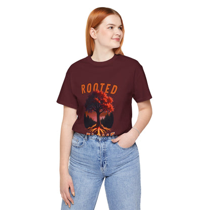 Rooted Flame Unisex Tee - Nature-Inspired Graphic Shirt, Casual Wear, Gift for Nature Lovers, Eco-Friendly Fashion, Fall Vibes