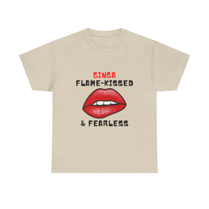 Flame-Kissed & Fearless Tee | Unisex Cotton Graphic Shirt, Casual Wear, Gift for Her, Statement T-Shirt, Summer Fashion