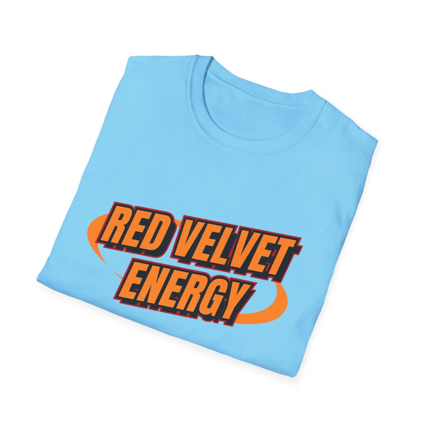 Unisex Softstyle T-Shirt with 'Red Velvet Energy' Design, Casual Tee, Gift for Friends, Fun Graphic Shirt, Energy Vibe Tee