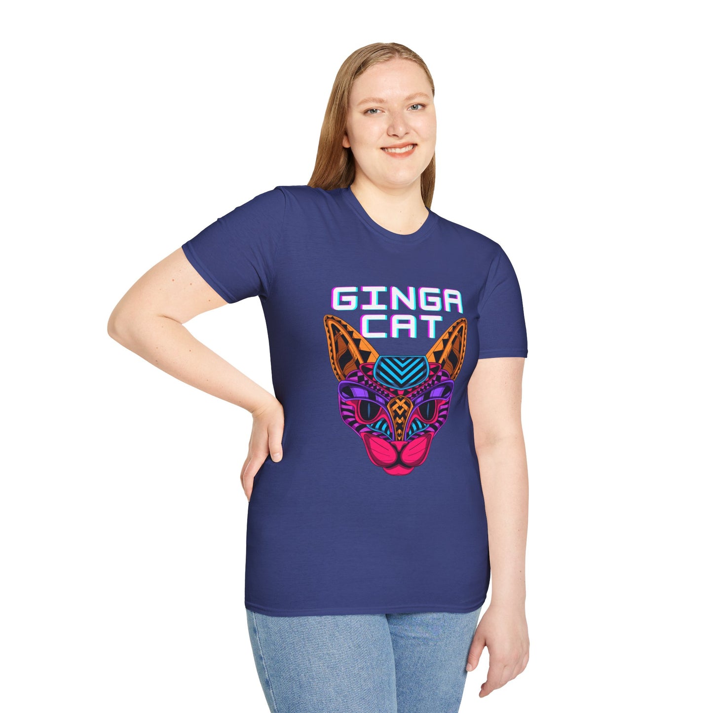 Vibrant Ginga Cat T-Shirt | Unisex Tee, Cat Lover Gift, Colorful Graphic Tee, Fun Fashion, Unique Casual Wear