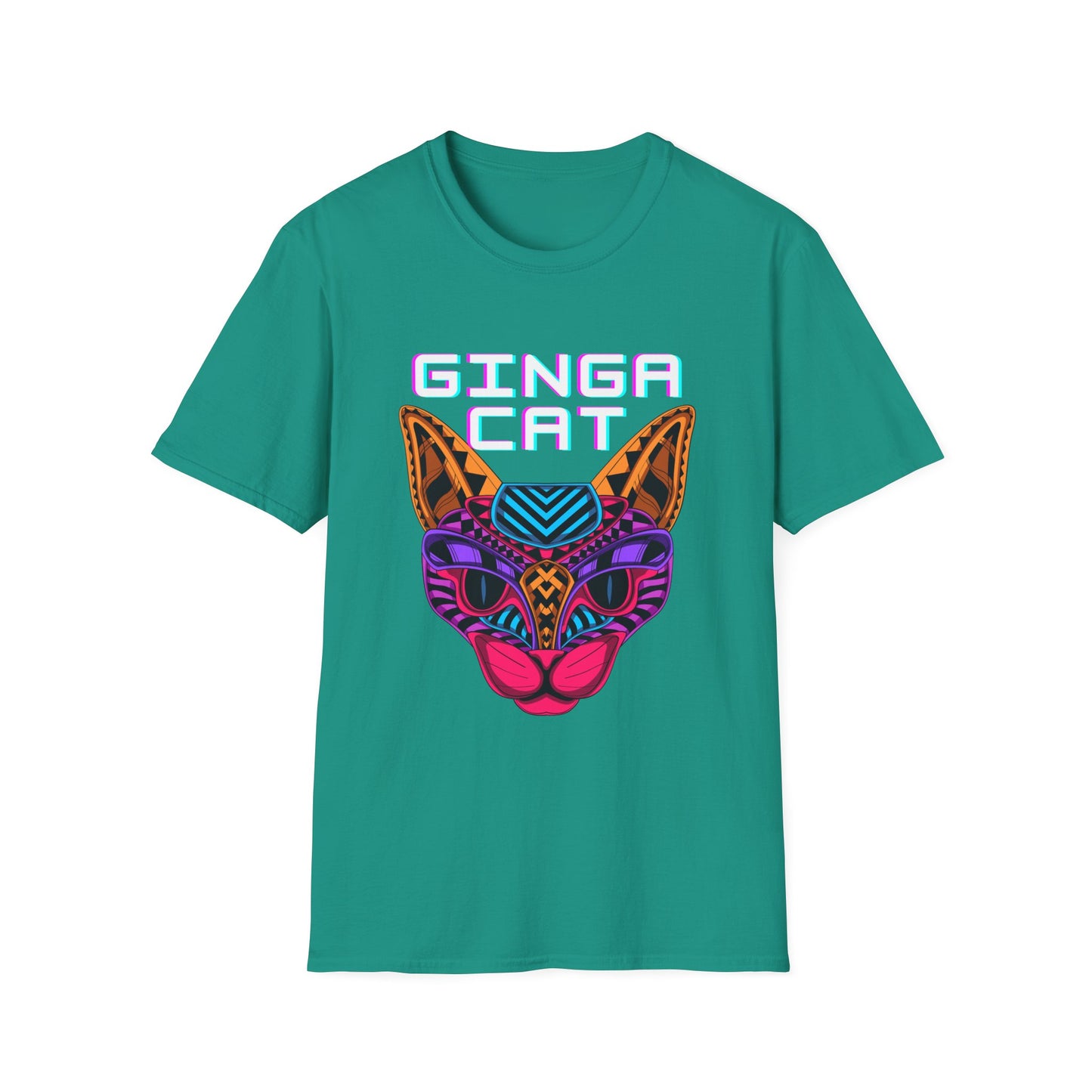 Vibrant Ginga Cat T-Shirt | Unisex Tee, Cat Lover Gift, Colorful Graphic Tee, Fun Fashion, Unique Casual Wear