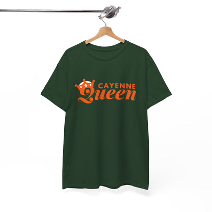 Cayenne Queen Unisex Heavy Cotton Tee, Casual Wear, Gift for Her, Birthday Shirt, Fun Quote Tee, Soft Cotton Top