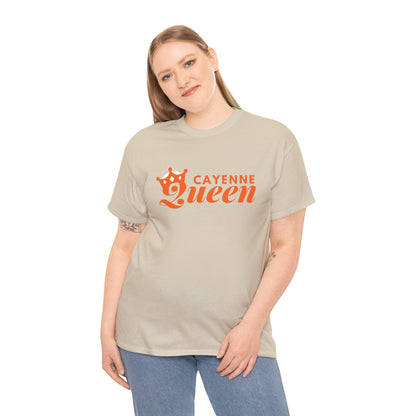 Cayenne Queen Unisex Heavy Cotton Tee, Casual Wear, Gift for Her, Birthday Shirt, Fun Quote Tee, Soft Cotton Top