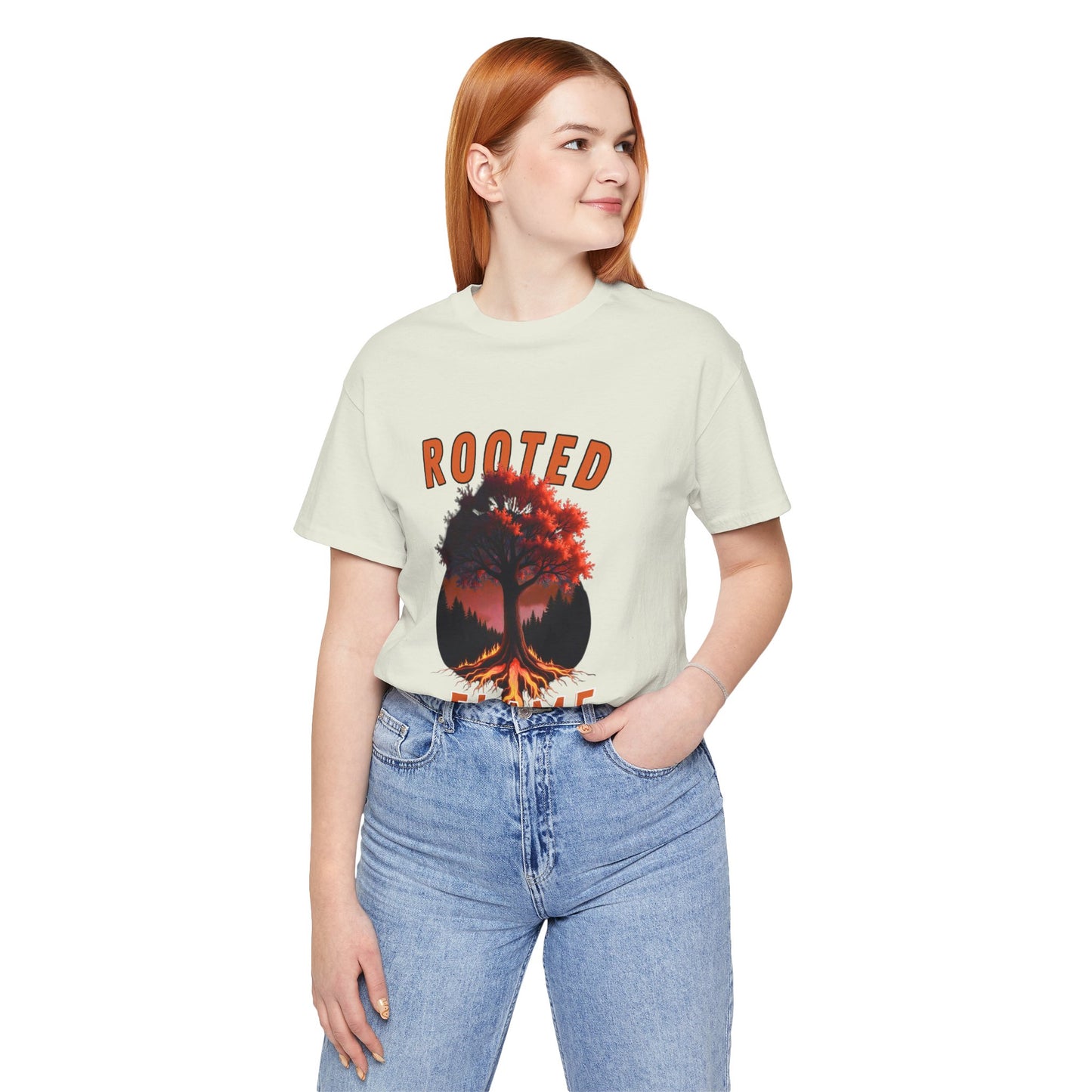 Rooted Flame Unisex Tee - Nature-Inspired Graphic Shirt, Casual Wear, Gift for Nature Lovers, Eco-Friendly Fashion, Fall Vibes
