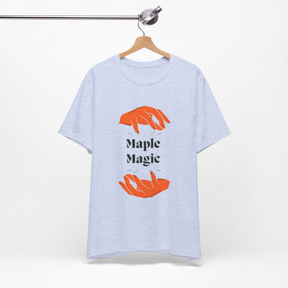 Maple Magic Unisex Tee - Cozy Casual Wear, Nature Lover Gift, Autumn Fashion, Eco-Friendly Style, Seasonal Celebration Top
