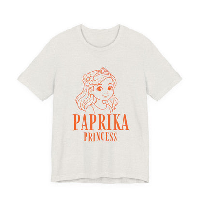 Paprika Princess Unisex Tee - Cute Graphic T-Shirt for Girls, Fun Casual Wear, Birthday Gift, Princess Theme, Gift for Kids