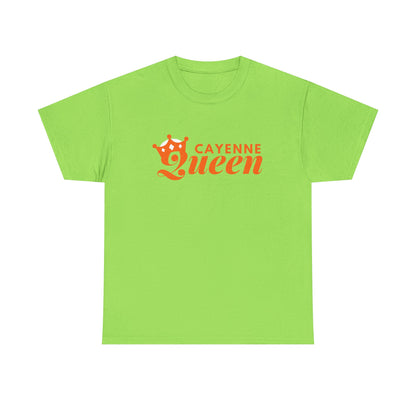 Cayenne Queen Unisex Heavy Cotton Tee, Casual Wear, Gift for Her, Birthday Shirt, Fun Quote Tee, Soft Cotton Top