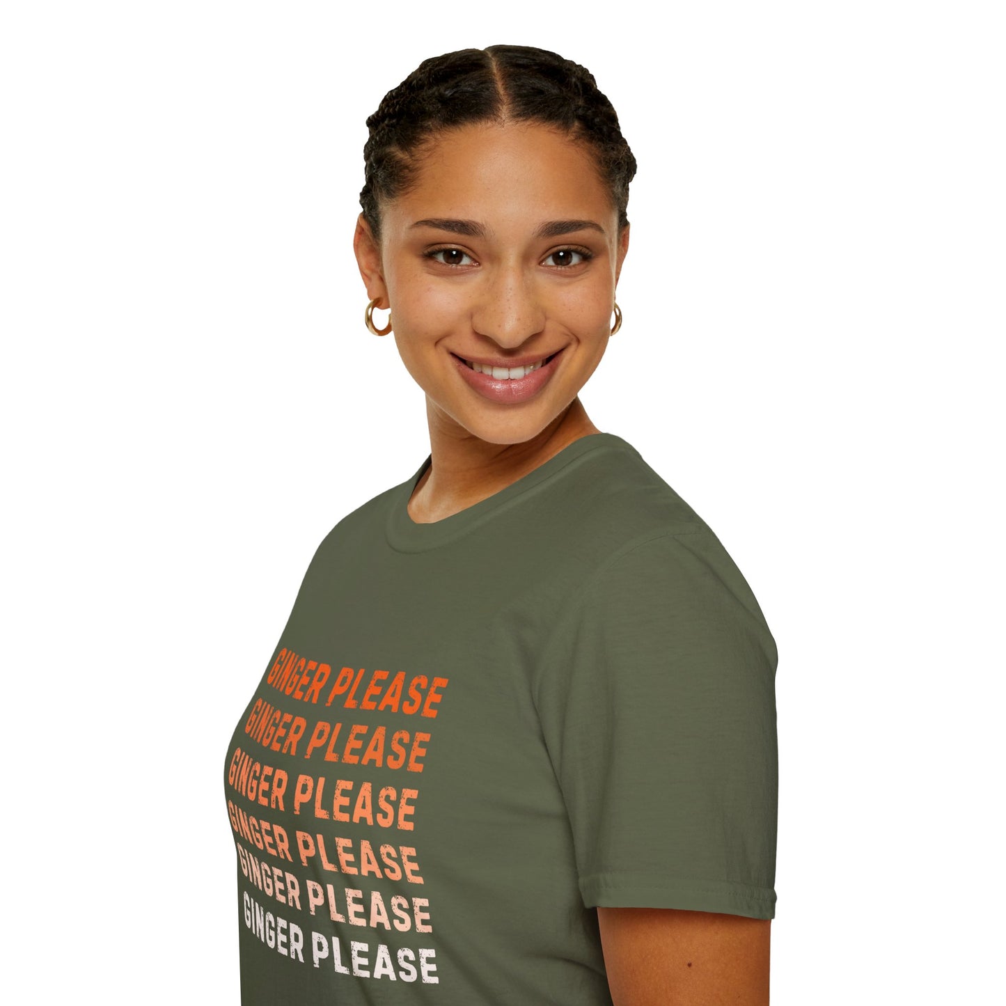 Ginger Please Unisex Softstyle T-Shirt, Funny Graphic Tee, Gift for Ginger Lovers, Casual Wear, Summer Fashion, Statement Shirt