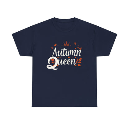 Autumn Queen Tee - Unisex Heavy Cotton T-Shirt, Fall Fashion, Seasonal Apparel, Gift for Her, Thanksgiving Style
