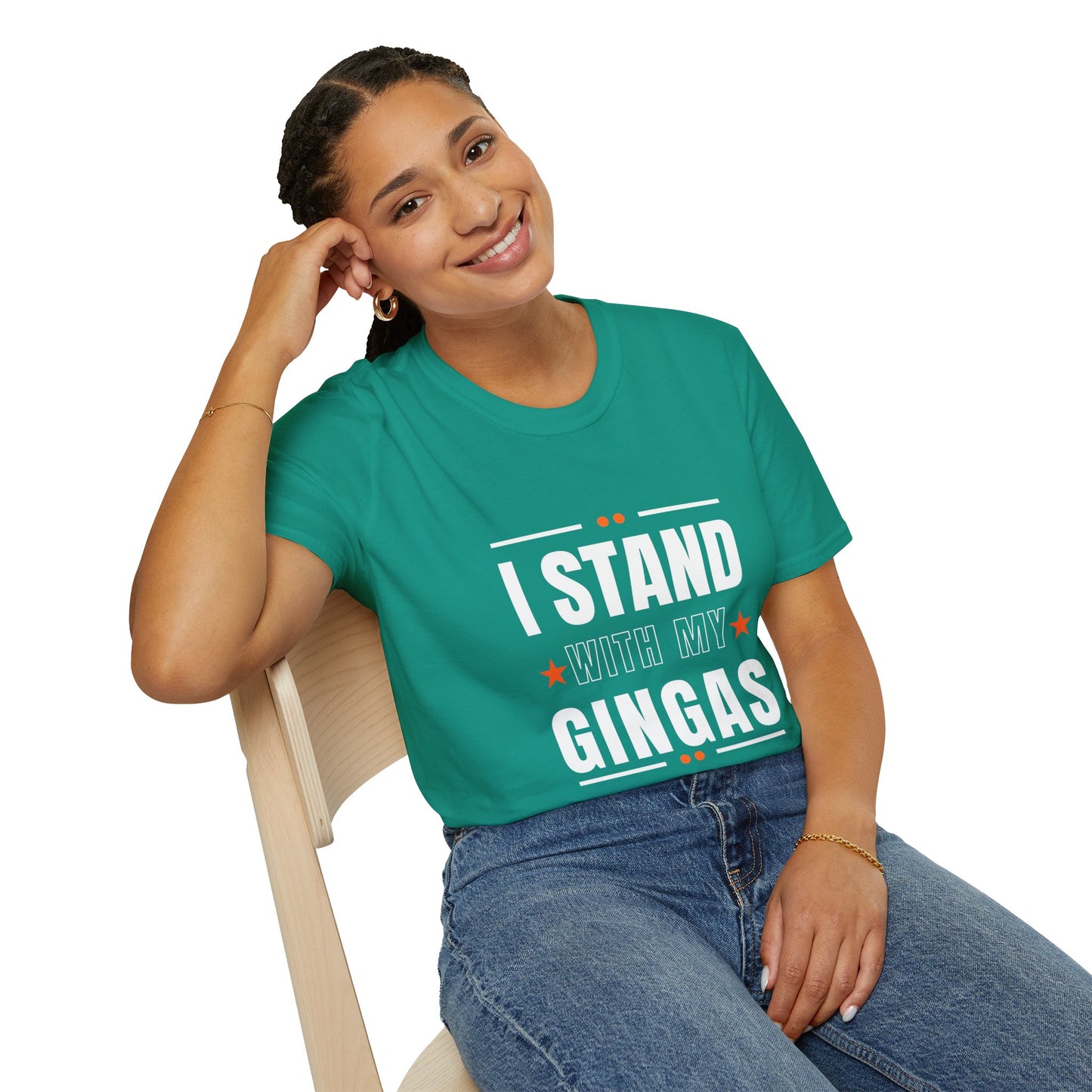 I Stand With My Gingas Unisex Softstyle T-Shirt | Bold Statement Tee, Casual Wear, Gift for Friends, Empowerment Apparel, Social [...]