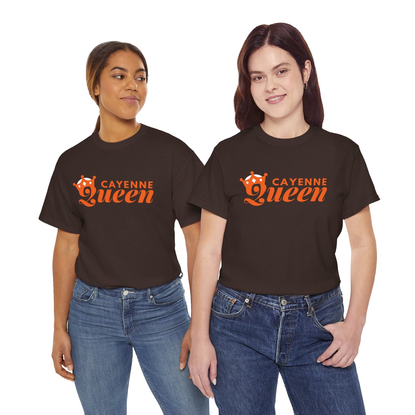 Cayenne Queen Unisex Heavy Cotton Tee, Casual Wear, Gift for Her, Birthday Shirt, Fun Quote Tee, Soft Cotton Top