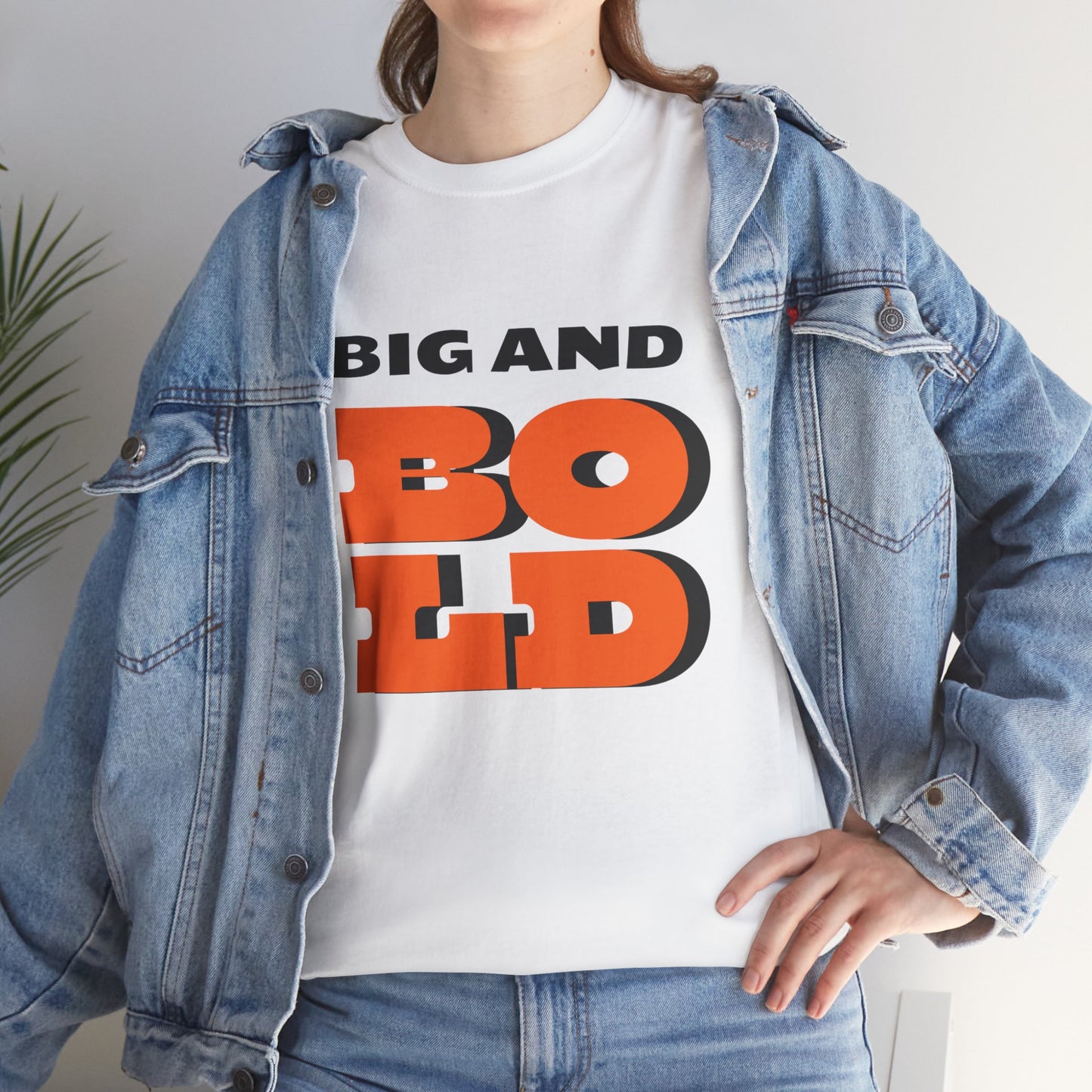 Big and Bold Unisex Heavy Cotton Tee, Casual Wear, Street Style, Gift for Him/Her, Everyday Comfort, Graphic Tee