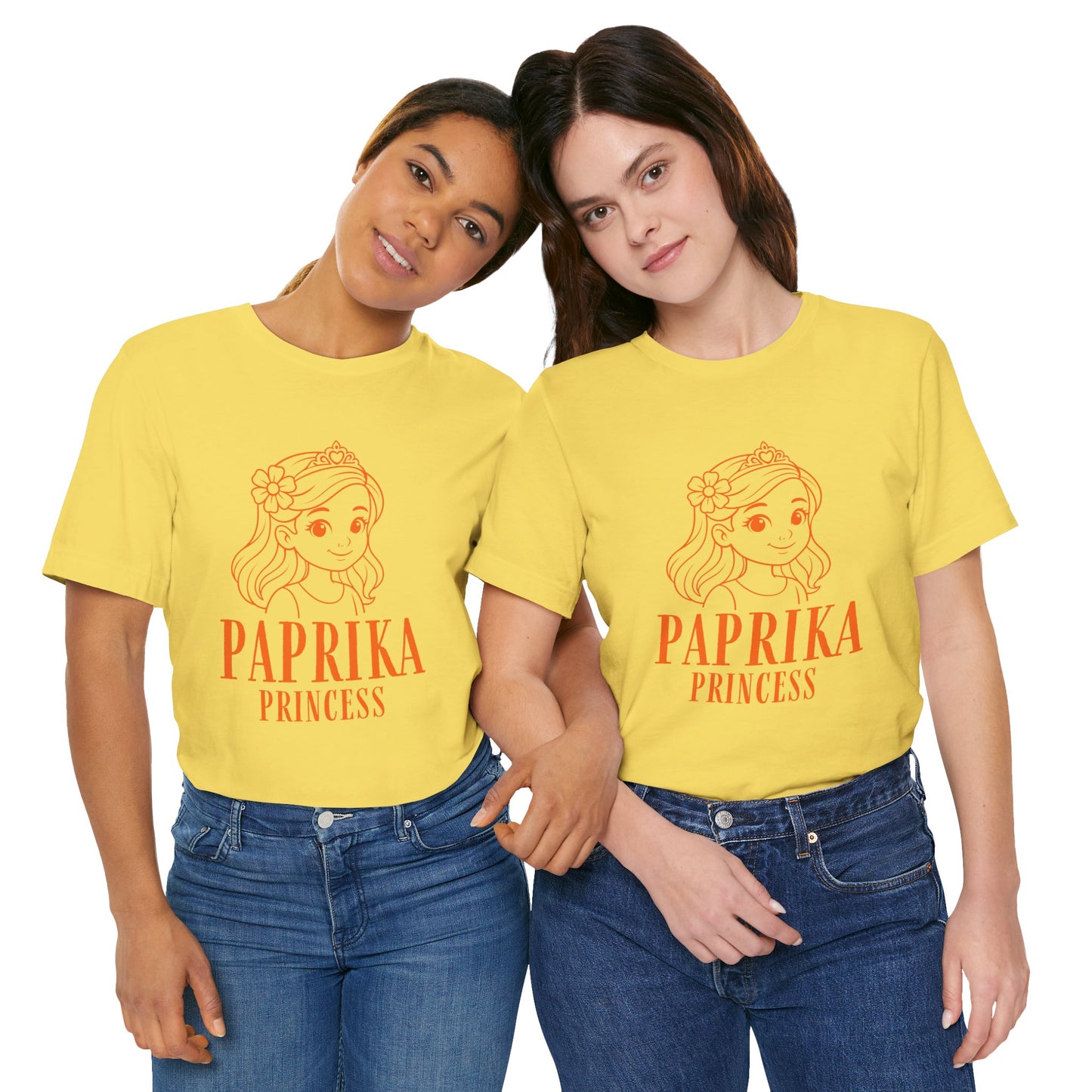 Paprika Princess Unisex Tee - Cute Graphic T-Shirt for Girls, Fun Casual Wear, Birthday Gift, Princess Theme, Gift for Kids
