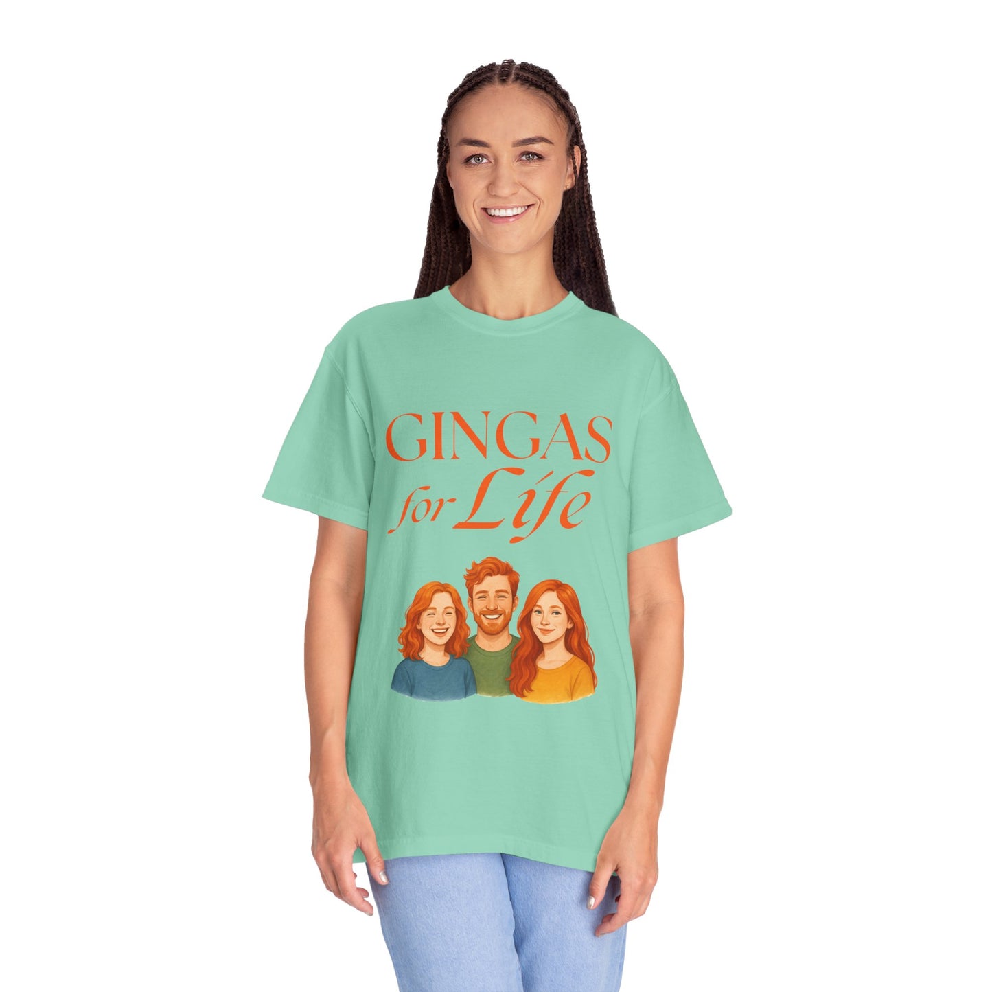 Gingas for Life T-Shirt, Fun T-Shirt for Redheads, Unisex Gift for Friends, Casual Wear, Celebration Tee
