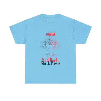 Empowerment Graphic Tee, Unisex Cotton Shirt, Red Roots Black Power, Stylish Casual Wear, Gifts for Activists, Everyday Comfort
