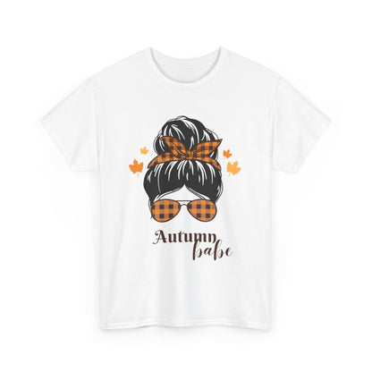 Autumn Vibes Cotton Tee, Fall Fashion, Seasonal Shirt, Gift for Her, Cozy Outfit, Autumn Babe Design
