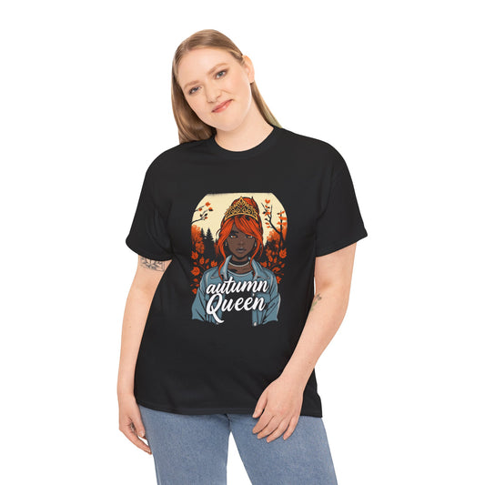 Autumn Queen Graphic Tee, Fall Fashion Shirt, Cozy T-Shirt, Gift for Her, Seasonal Apparel, Streetwear Style, Unisex Top