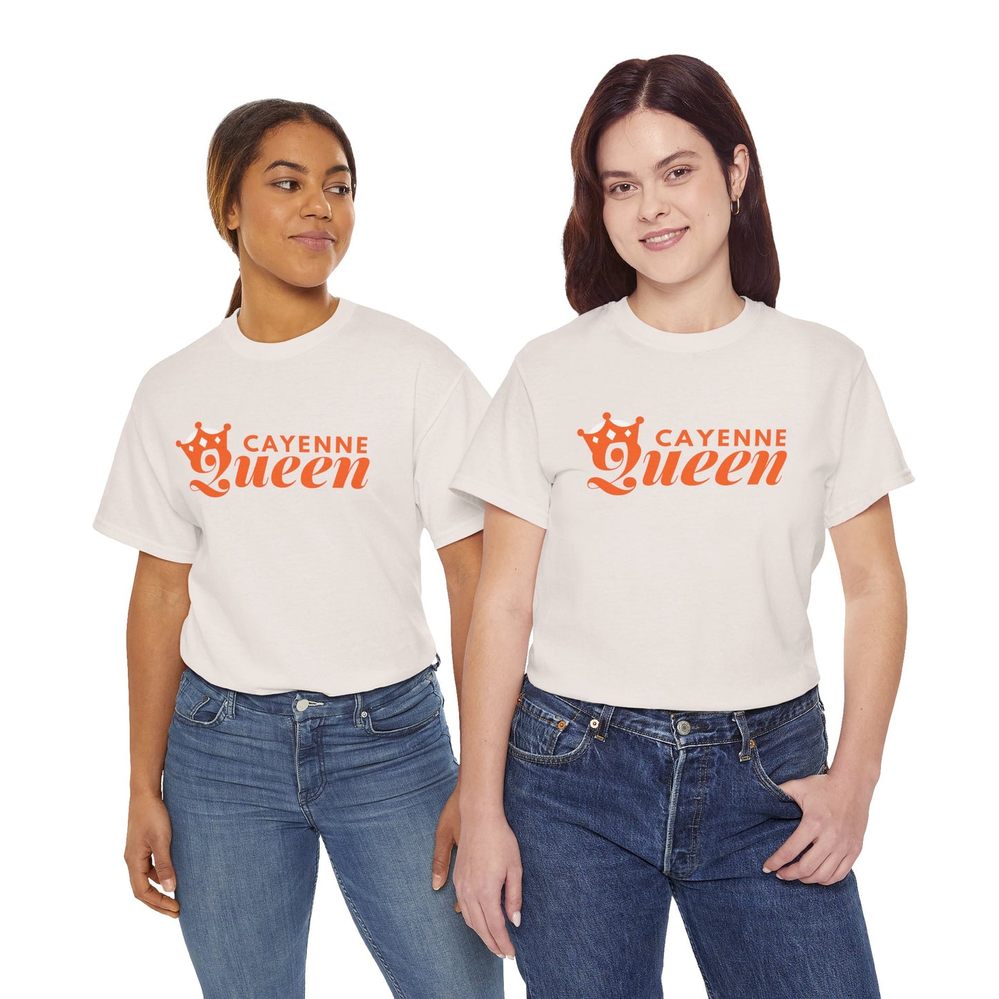 Cayenne Queen Unisex Heavy Cotton Tee, Casual Wear, Gift for Her, Birthday Shirt, Fun Quote Tee, Soft Cotton Top