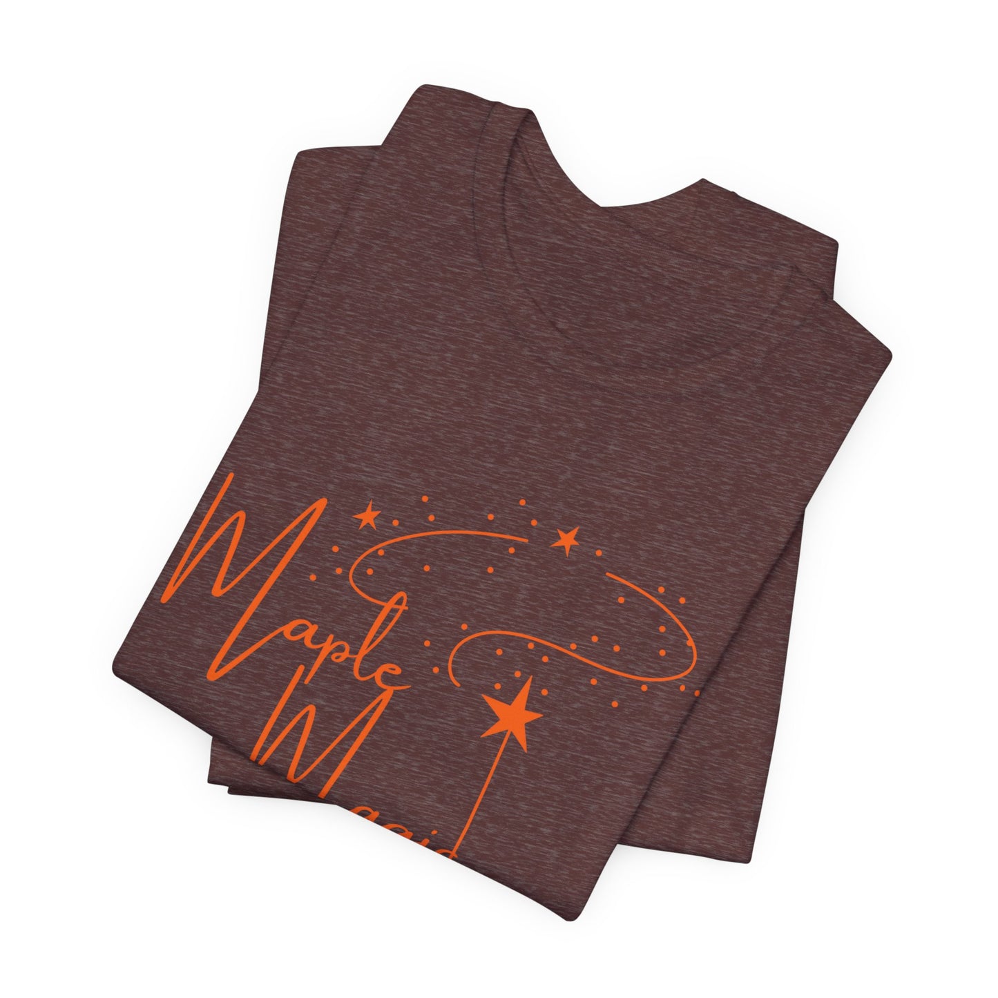 Maple Magic Unisex Tee, Cute Graphic Shirt, Fall Apparel, Seasonal Gift, Nature Lover T-Shirt, Cozy Vibes Fashion