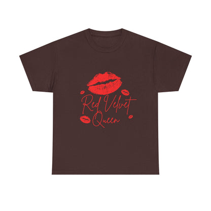 Red Velvet Queen Tee - Flirty Cotton T-Shirt for Her, Cute Gift for Girlfriends, Valentine's Day, Birthday, Casual Wear