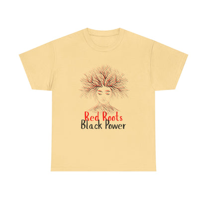 Empowering Black Roots Tee, Unisex Heavy Cotton Tee, Black Power Shirt, Afrocentric Apparel, Gift for Activists, Celebration of Culture