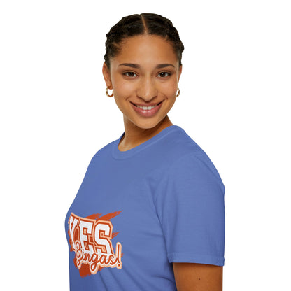 YES GINGAS! Unisex Softstyle T-Shirt, Funny Graphic Tee, Casual Wear, Gift for Friends, Everyday Comfort, Unique Statement Shirt