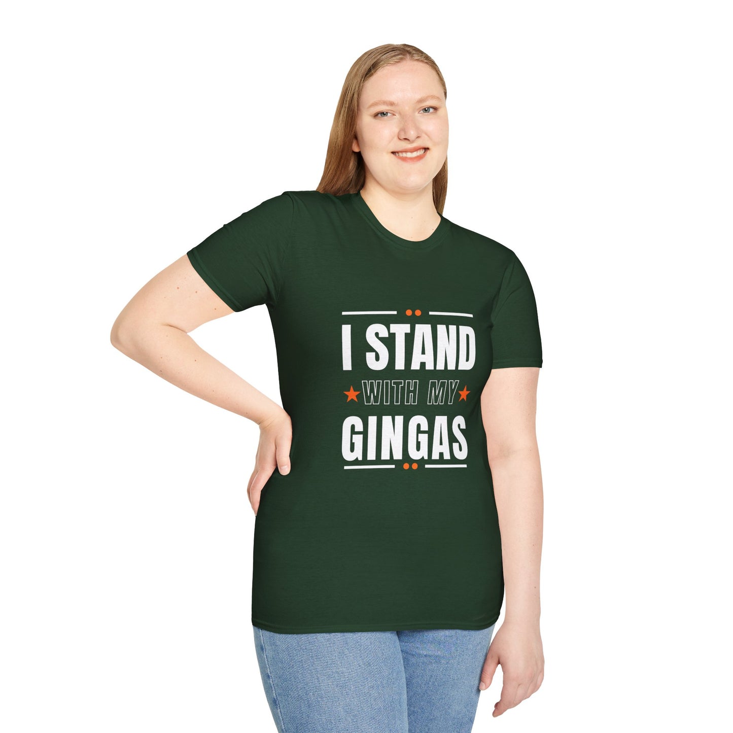 I Stand With My Gingas Unisex Softstyle T-Shirt | Bold Statement Tee, Casual Wear, Gift for Friends, Empowerment Apparel, Social [...]