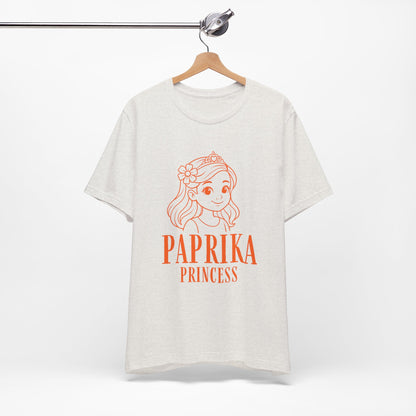 Paprika Princess Unisex Tee - Cute Graphic T-Shirt for Girls, Fun Casual Wear, Birthday Gift, Princess Theme, Gift for Kids
