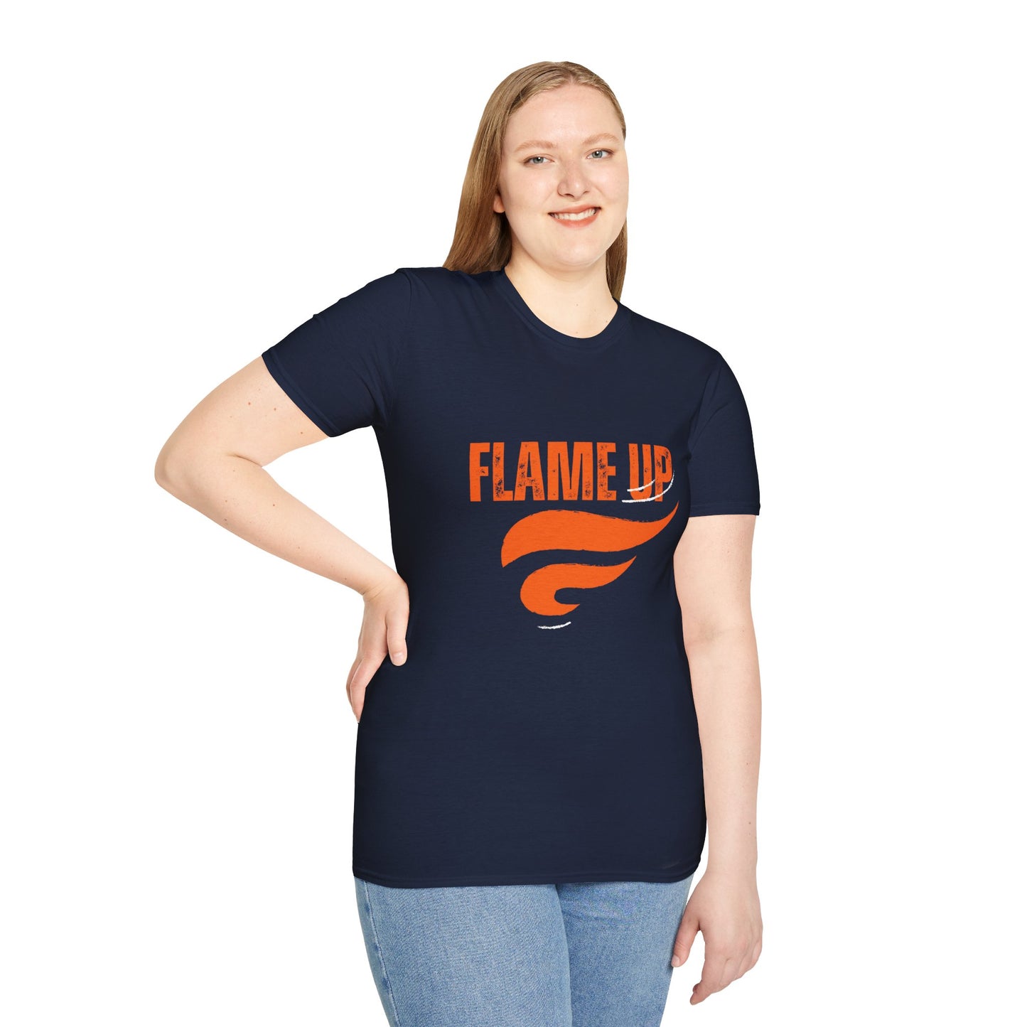Flame Up Unisex Softstyle T-Shirt - Motivational Graphic Tee, Casual Wear, Workout Apparel, Gift for Fitness Enthusiasts, Bold [...]