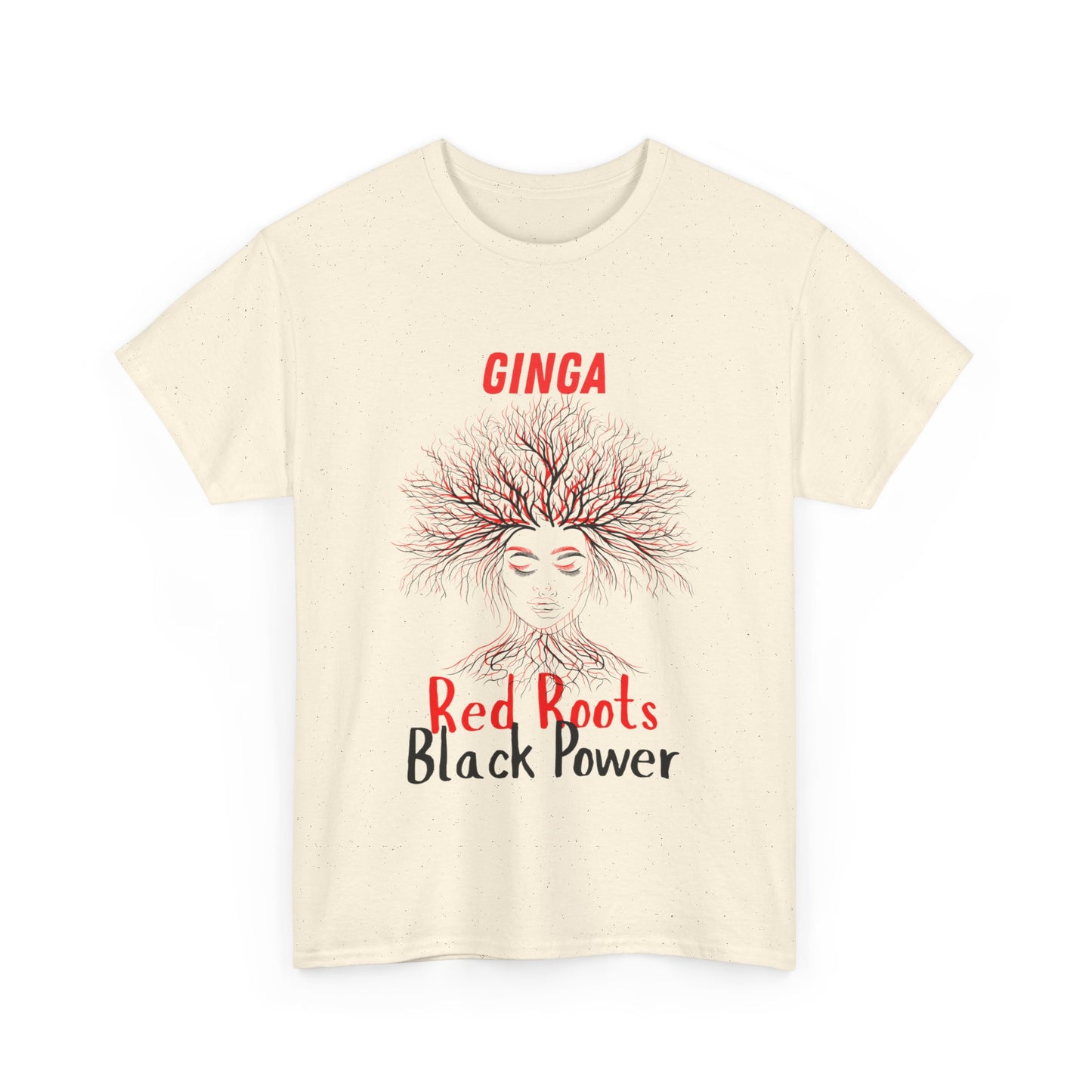 Empowering Art Tee: GINGA, Red Boots, Black Power, Unisex Cotton Shirt, Black History Month, Gifts for Activists, Statement Apparel