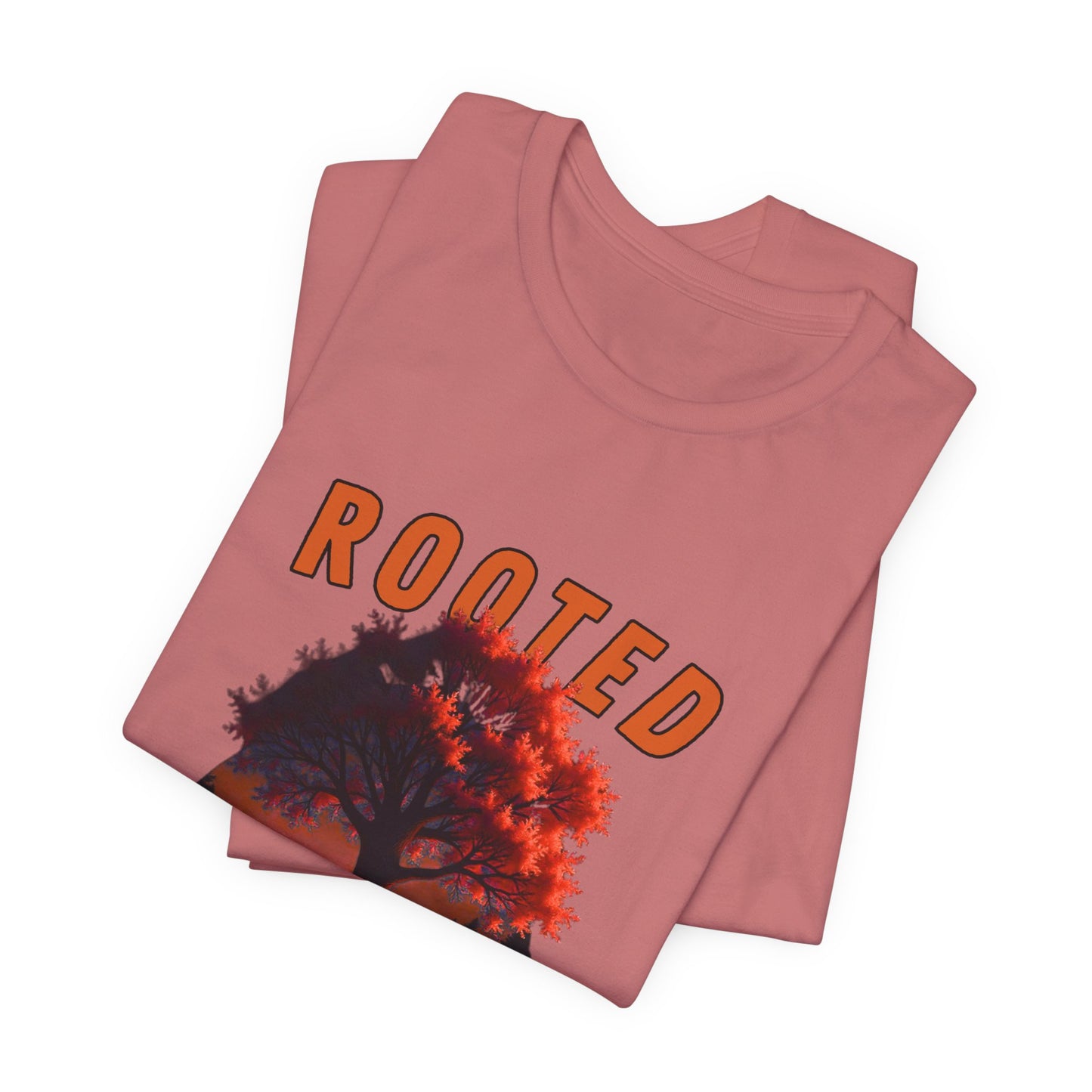 Rooted Flame Unisex Tee - Nature-Inspired Graphic Shirt, Casual Wear, Gift for Nature Lovers, Eco-Friendly Fashion, Fall Vibes