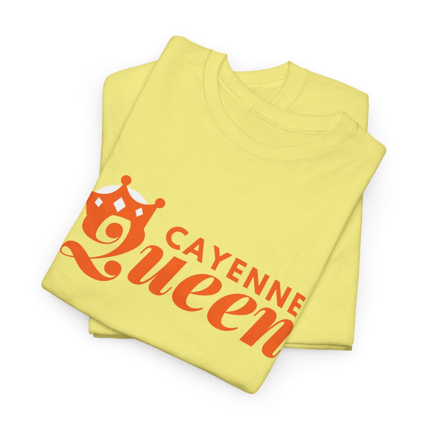 Cayenne Queen Unisex Heavy Cotton Tee, Casual Wear, Gift for Her, Birthday Shirt, Fun Quote Tee, Soft Cotton Top