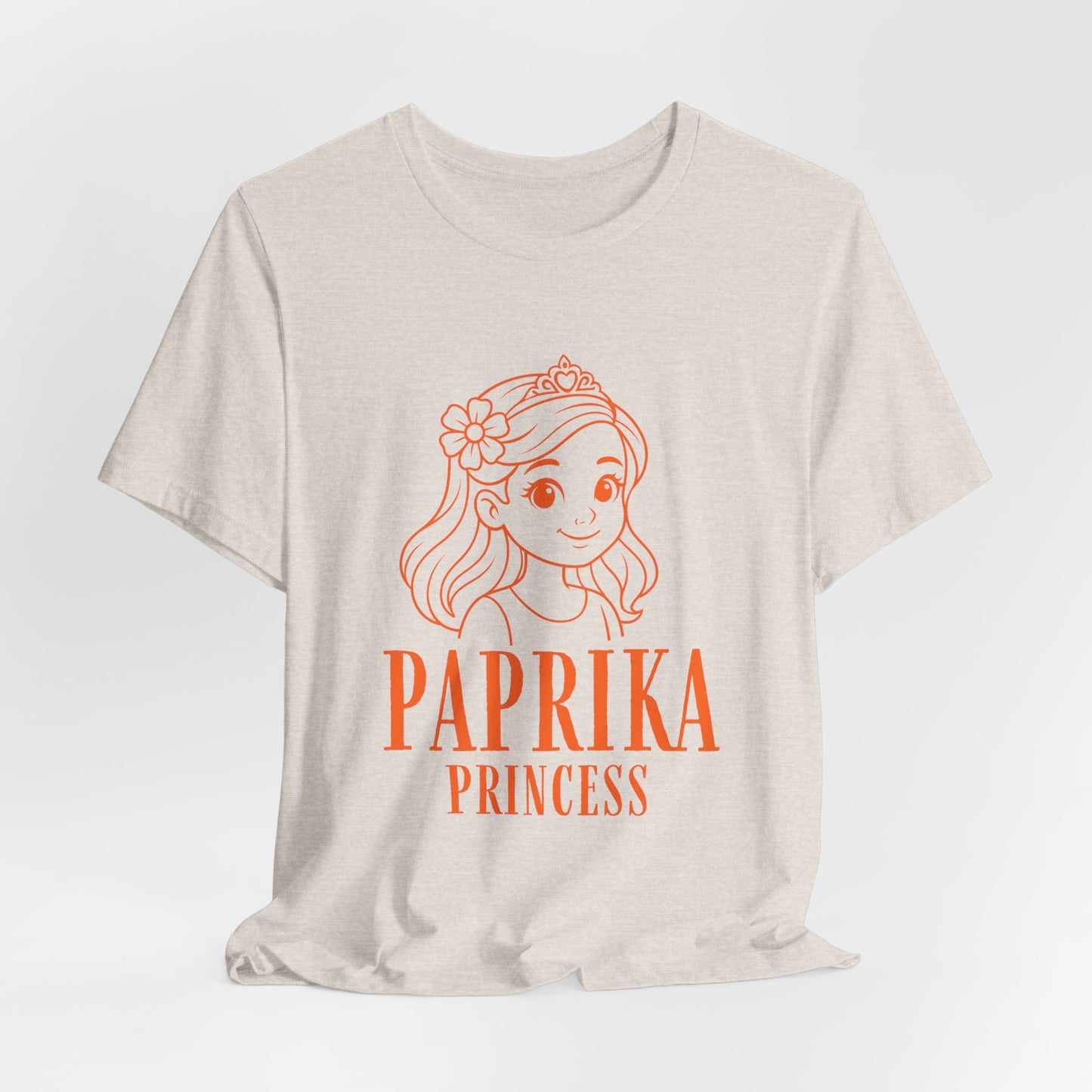 Paprika Princess Unisex Tee - Cute Graphic T-Shirt for Girls, Fun Casual Wear, Birthday Gift, Princess Theme, Gift for Kids