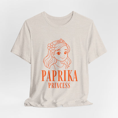 Paprika Princess Unisex Tee - Cute Graphic T-Shirt for Girls, Fun Casual Wear, Birthday Gift, Princess Theme, Gift for Kids