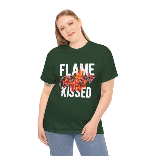 Flame Kissed Unisex Heavy Cotton Tee - Trendy Graphic Tee, Streetwear Fashion, Gift for Him/Her, Casual Outfit Staple, Statement Shirt