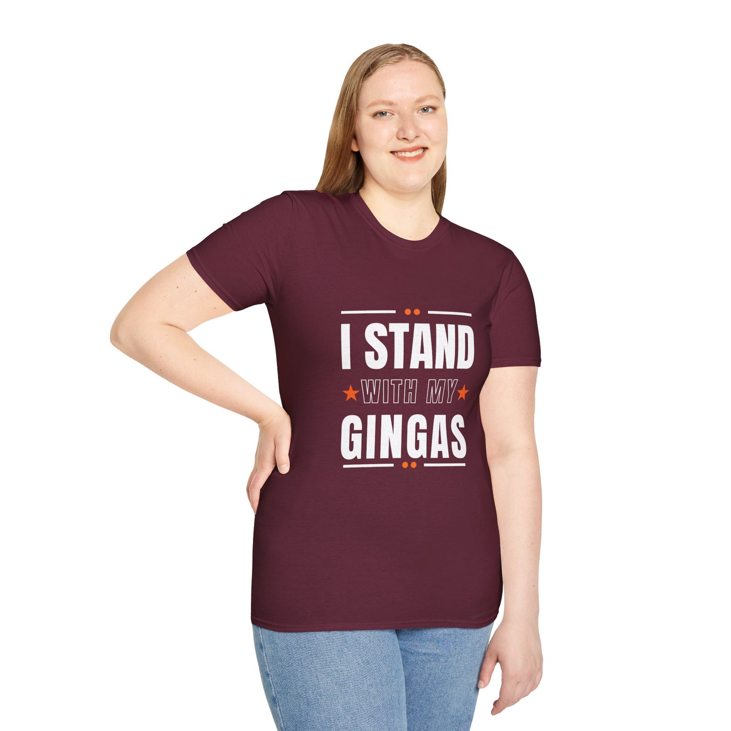 I Stand With My Gingas Unisex Softstyle T-Shirt | Bold Statement Tee, Casual Wear, Gift for Friends, Empowerment Apparel, Social [...]