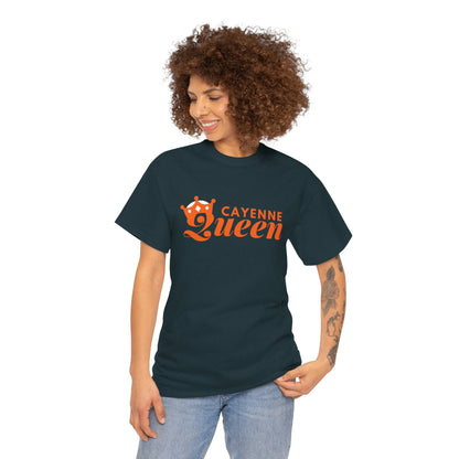 Cayenne Queen Unisex Heavy Cotton Tee, Casual Wear, Gift for Her, Birthday Shirt, Fun Quote Tee, Soft Cotton Top