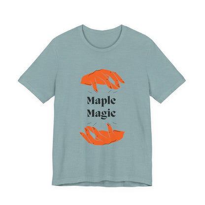Maple Magic Unisex Tee - Cozy Casual Wear, Nature Lover Gift, Autumn Fashion, Eco-Friendly Style, Seasonal Celebration Top