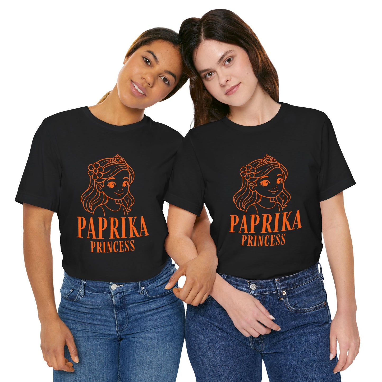 Paprika Princess Unisex Tee - Cute Graphic T-Shirt for Girls, Fun Casual Wear, Birthday Gift, Princess Theme, Gift for Kids
