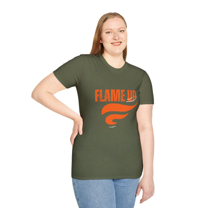 Flame Up Unisex Softstyle T-Shirt - Motivational Graphic Tee, Casual Wear, Workout Apparel, Gift for Fitness Enthusiasts, Bold [...]