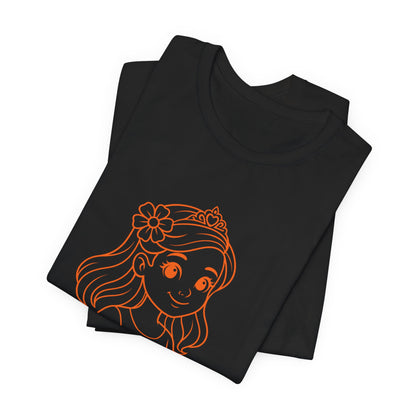 Paprika Princess Unisex Tee - Cute Graphic T-Shirt for Girls, Fun Casual Wear, Birthday Gift, Princess Theme, Gift for Kids