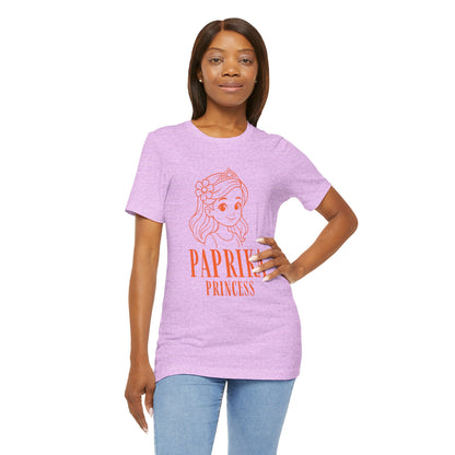 Paprika Princess Unisex Tee - Cute Graphic T-Shirt for Girls, Fun Casual Wear, Birthday Gift, Princess Theme, Gift for Kids