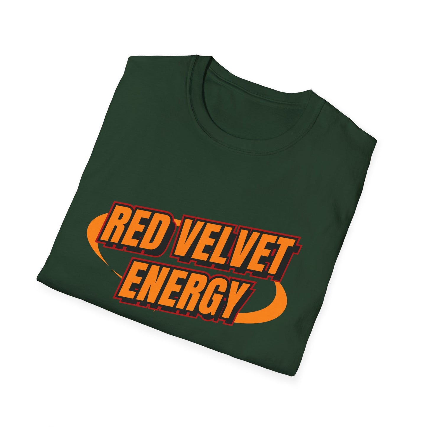 Unisex Softstyle T-Shirt with 'Red Velvet Energy' Design, Casual Tee, Gift for Friends, Fun Graphic Shirt, Energy Vibe Tee