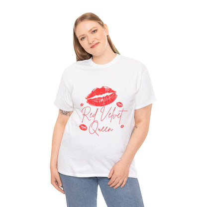 Red Velvet Queen Tee - Flirty Cotton T-Shirt for Her, Cute Gift for Girlfriends, Valentine's Day, Birthday, Casual Wear